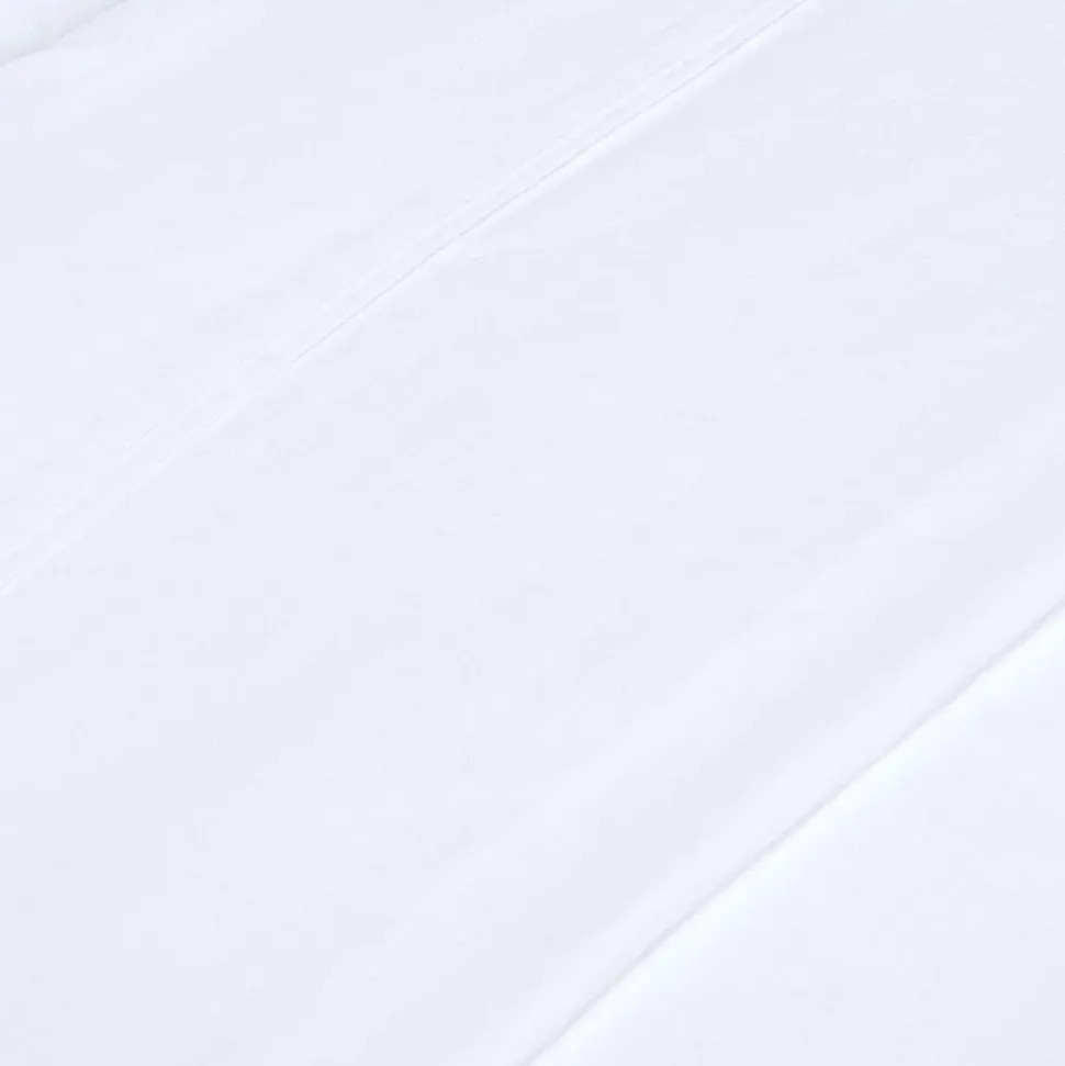 Drap plat en lin lavé blanc, 275x275 cm - HOMESCAPES