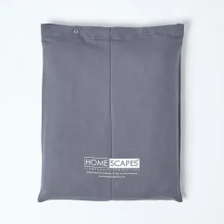 Drap plat en lin lavé gris, 230x255 cm - HOMESCAPES