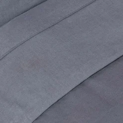 Drap plat en lin lavé gris, 275x275 cm - HOMESCAPES