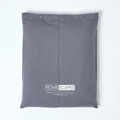 Drap plat en lin lavé gris, 275x275 cm - HOMESCAPES