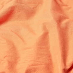 Drap plat en lin lavé orange, 230x255 cm - HOMESCAPES