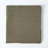 Drap plat en lin lavé vert mousse, 180x290 cm - HOMESCAPES