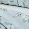 Drap plat en percale de coton au style anglais (240x310 cm - Céladon)