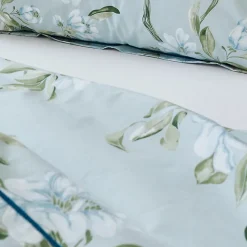 Drap plat en percale de coton au style anglais (280x325 cm - Céladon)
