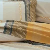 Drap plat en percale de coton au style ethnique chic (240x310 cm - Jaune)