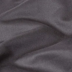 Drap plat en satin de coton égyptien 1000 fils gris foncé, 230x255 cm - HOMESCAPES