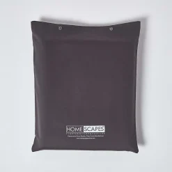 Drap plat en satin de coton égyptien 1000 fils gris foncé, 270x300 cm - HOMESCAPES