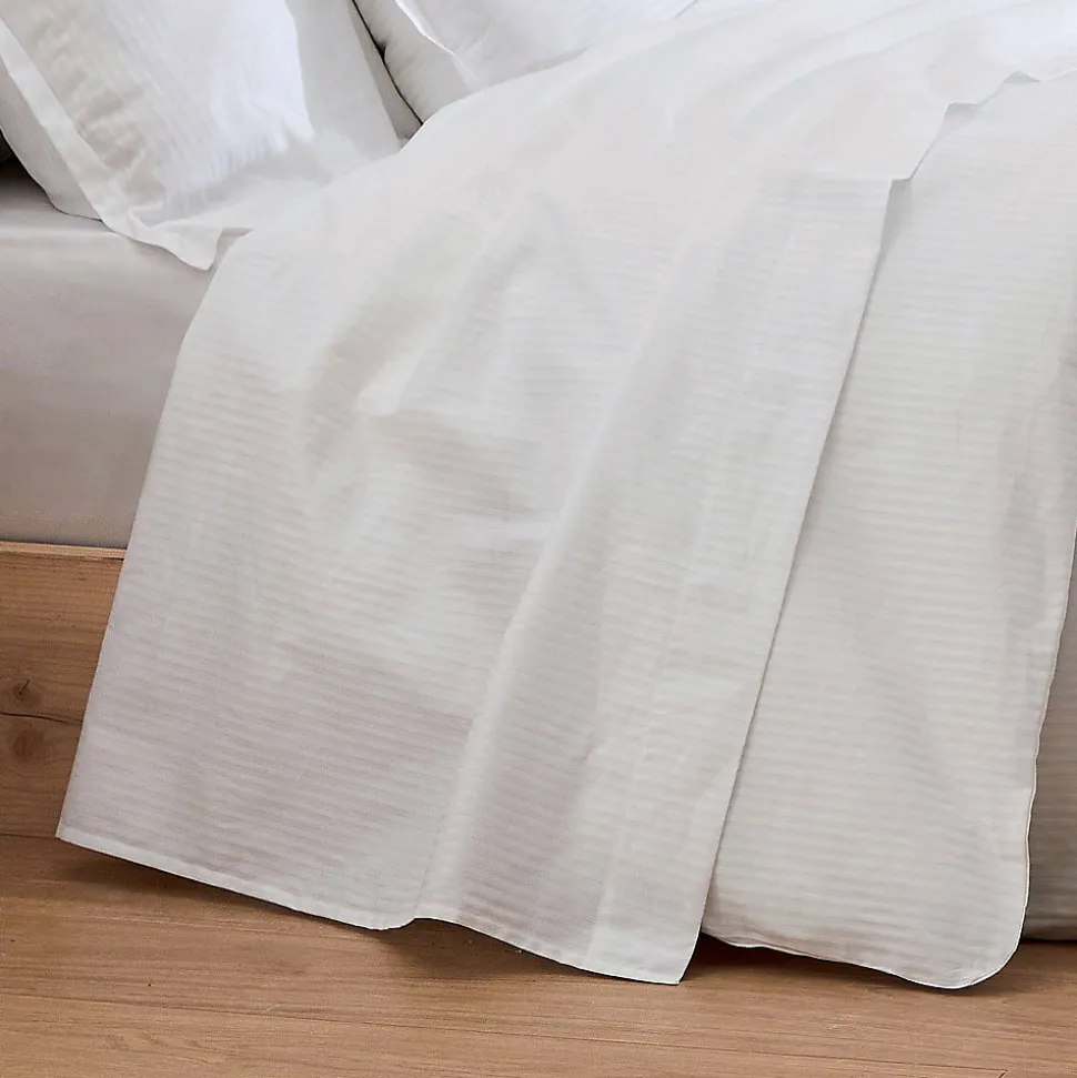 Drap plat esprit grand hôtel (280x325 cm - Blanc)