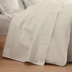 Drap plat esprit grand hôtel (280x325 cm - Sable)