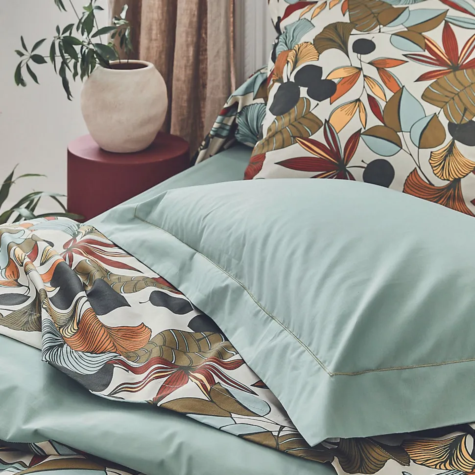 Drap plat esprit nature (240x310 cm - Vert)