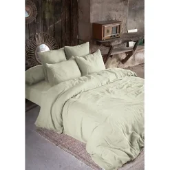 Drap plat Gaïa L'effet Papillon vert d eau 270 x 300 cm