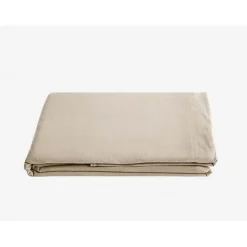 Drap plat Palace pur coton teint lavé, 63 fils/cm² Vent du sud - Palace Lin - 270 x 290 cm pour lit King Size