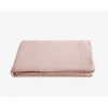 Drap plat Palace pur coton teint lavé, 63 fils/cm² Vent du sud - Palace Rose - 240 x 290 cm pour lit 2 places