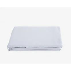 Drap plat Palace pur coton teint lavé, 63 fils/cm² Vent du sud - Palace Neige - 240 x 290 cm pour lit 2 places