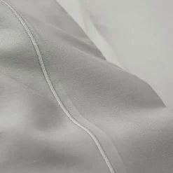 Drap plat percale de coton peigné "Julian" toutes dimensions Coton Pur - Julian Perle - 240 x 300 cm pour lit 2 places