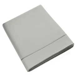 Drap plat percale de coton peigné "Julian" toutes dimensions Coton Pur - Julian Perle - 180 x 290 cm pour lit 1 place