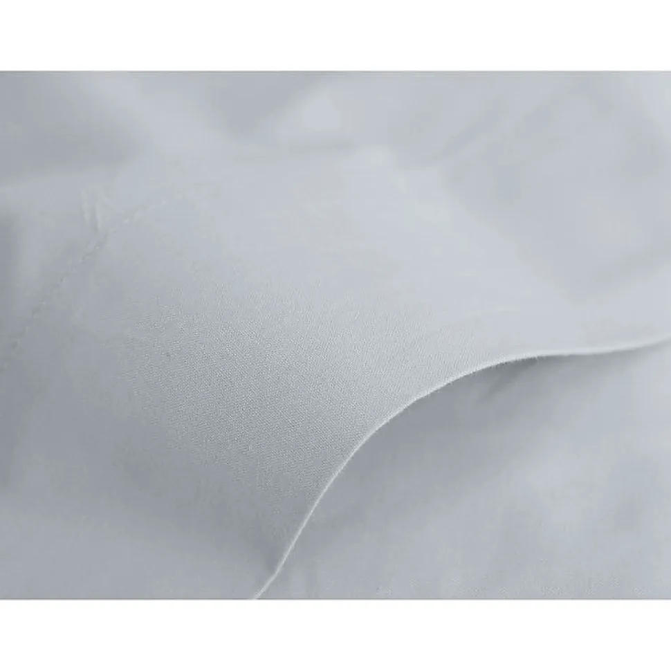 Drap plat percale pur coton peigné longues fibres 80 fils/cm² Vent du sud - Neige - 240 x 300 cm pour lit 2 places