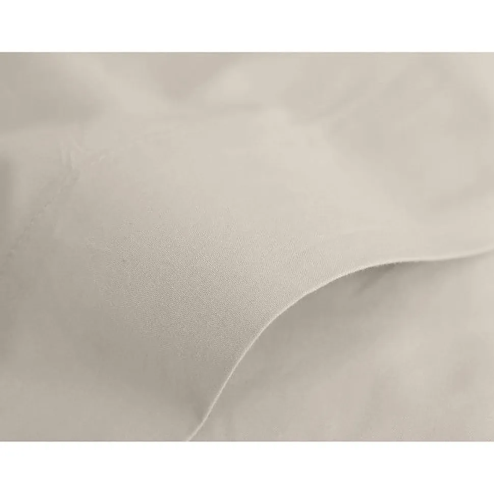 Drap plat percale Vent du Sud 270x300 cm Ivoire coton