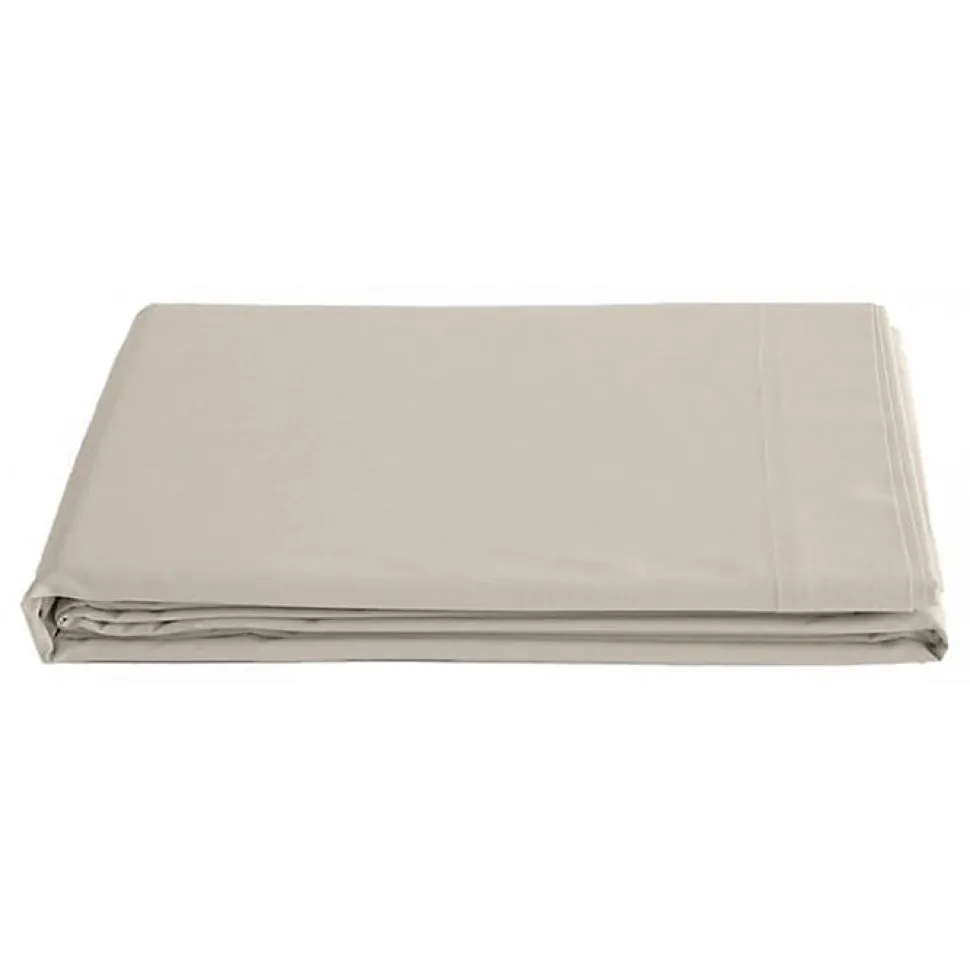 Drap plat percale Vent du Sud 270x300 cm Ivoire coton