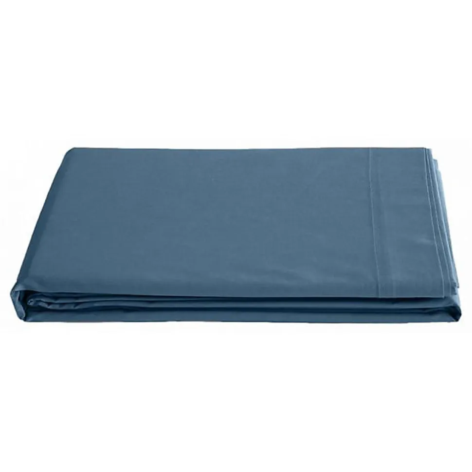 Drap plat percale Vent du Sud 270x300 Bleu marine 100% coton