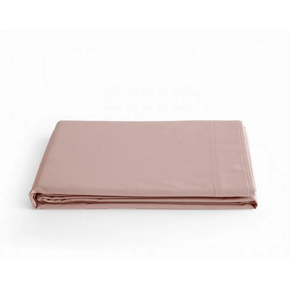 Drap plat percale Vent du Sud Rose 270 x 300 cm 100% coton