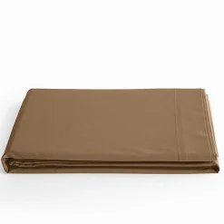 Drap plat Prémium Coton Pur Taupe 180 x 290 cm