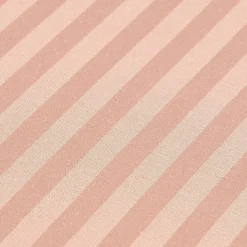 Drap plat satin rayé en coton égyptien 330 fils taupe, 275x275 cm - HOMESCAPES