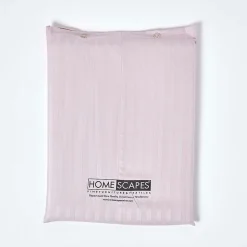 Drap plat satin rayé en coton égyptien 330 fils violet, 178x255 cm - HOMESCAPES