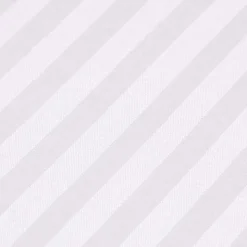 Drap plat satin rayé en coton égyptien 330 fils blanc, 178x255 cm - HOMESCAPES