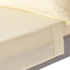 Drap plat satin rayé en coton égyptien 330 fils jaune pâle, 240x275 cm - HOMESCAPES