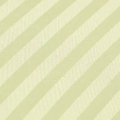 Drap plat satin rayé en coton égyptien 330 fils vert sauge, 275x275 cm - HOMESCAPES