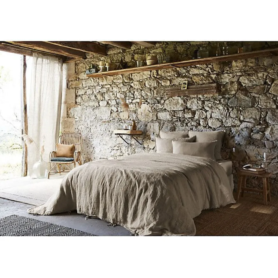 Drap plat "Soline" toutes dimensions Lin lavé - Soline Sable - 270 x 300 cm pour lit King size