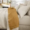 Drap plat "Soline" toutes dimensions Lin lavé - Soline Caramel - 270 x 300 cm pour lit King size