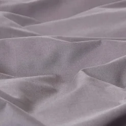 Drap plat uni 100 % coton égyptien 200 fils gris foncé, 240x300 cm - HOMESCAPES