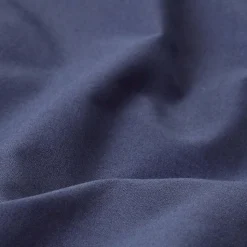 Drap plat uni 100 % coton égyptien 200 fils bleu marine, 180x290 cm - HOMESCAPES