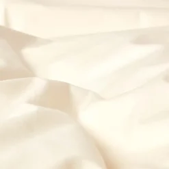 Drap plat uni 100 % coton égyptien 200 fils ivoire, 275x275 cm - HOMESCAPES