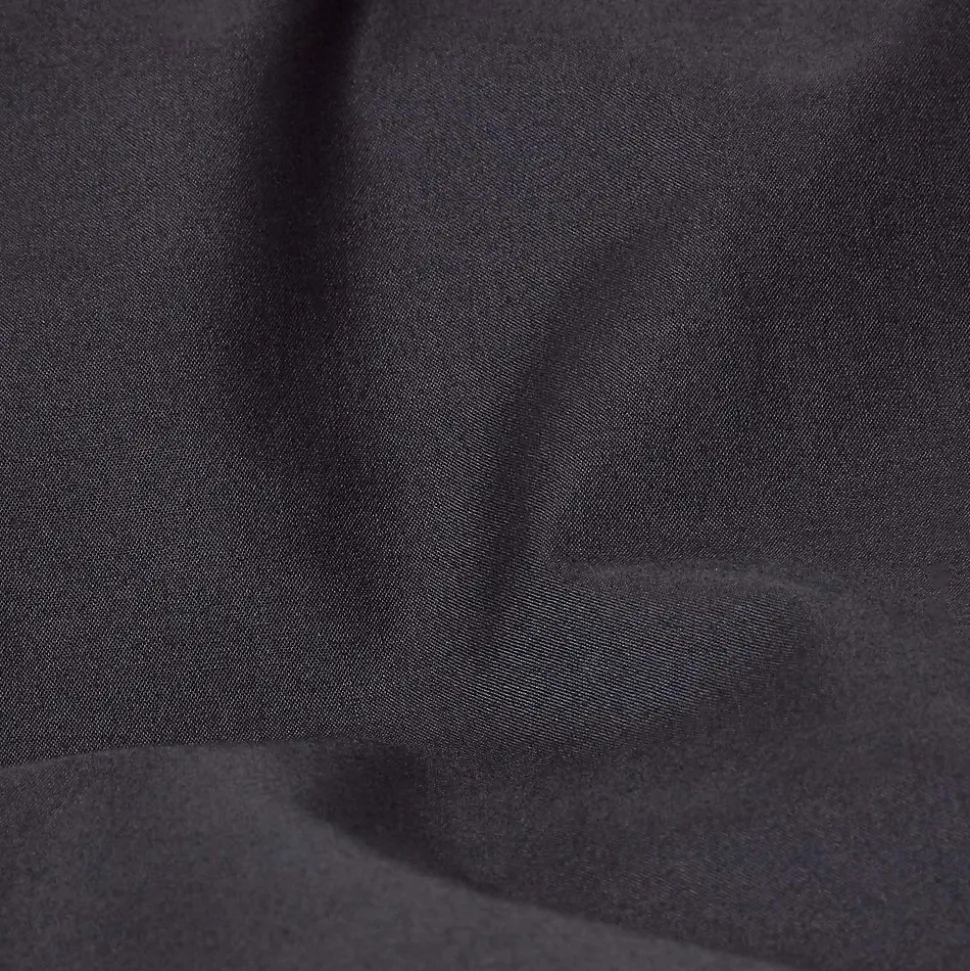 Drap plat uni 100 % coton égyptien 200 fils noir, 275x275 cm - HOMESCAPES