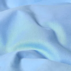 Drap plat uni 100 % coton égyptien 200 fils bleu, 240x275 cm - HOMESCAPES