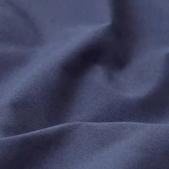 Drap plat uni 100 % coton égyptien 200 fils bleu marine, 240x275 cm - HOMESCAPES