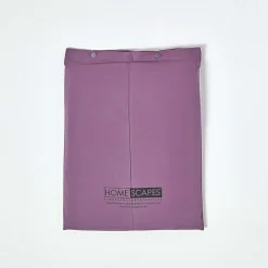Drap plat uni 100 % coton égyptien 200 fils violet, 180x290 cm - HOMESCAPES