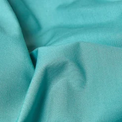 Drap plat uni 100 % coton égyptien 200 fils bleu canard, 230x255 cm - HOMESCAPES