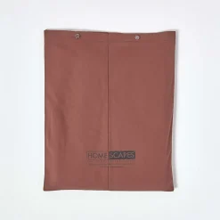 Drap plat uni 100 % coton égyptien 200 fils marron chocolat, 230x255 cm - HOMESCAPES