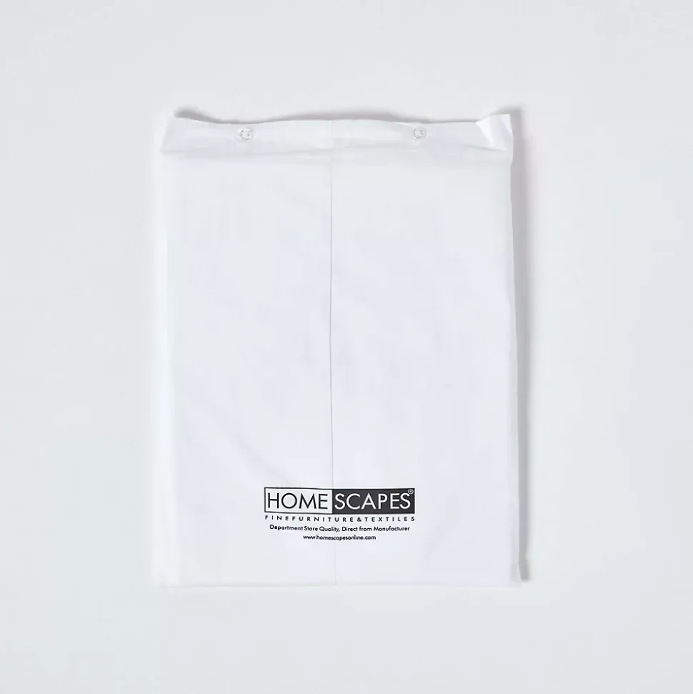 Drap plat uni 100 % coton égyptien 200 fils blanc, 240x300 cm - HOMESCAPES
