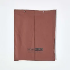 Drap plat uni 100 % coton égyptien 200 fils marron chocolat, 180x290 cm - HOMESCAPES