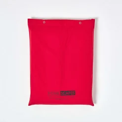 Drap plat uni 100 % coton égyptien 200 fils rouge, 230x255 cm - HOMESCAPES