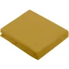 Drap Plat Uni en 100 % Coton (240x310 cm - Jaune moutarde)