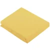 Drap Plat Uni en 100 % Coton (180x290 cm - Jaune)