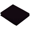 Drap Plat Uni en 100 % Coton (240x310 cm - Noir)