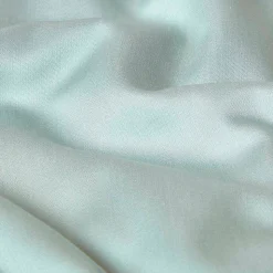 Drap plat uni en coton égyptien bio 400 fils bleu givré, 240x275 cm - HOMESCAPES