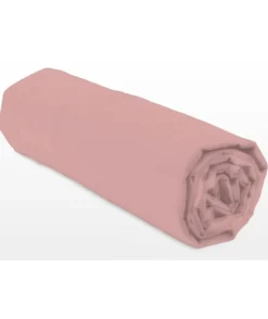 Drap-housse - LOVELY HOME - LH71631 - 160x200+25 cm - Rose